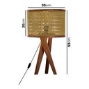 Ver imagem 3 de Abajur De Mesa Paris Para Quarto Retro Cúpula Indiana Luxo - Teca/Marrom