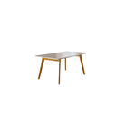 Ver imagem 2 de Conjunto Sala de Jantar 6 Lugares Egito Mesa e Cadeiras Madeira Maciça Rattan e Courino Caramelo