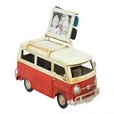 Ver imagem 1 de Kombi Vermelho Porta Retrato 16 Cm Estilo Retrô Vintage