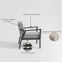 Ver imagem 4 de Poltrona Decorativa Madeira Maciça Jequitibá Assento com Persintas Elásticas Antônia