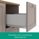 Ver imagem 5 de Cozinha Armario 7 Peças Paneleiro Balcao com Tampo 270 cm Unna Gris Poliman