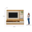 Ver imagem 2 de Conjunto Modular 238cm para Tv com Rack + Painel + 1 Módulo Lateral São Paulo Linea Brasil - Tauari/