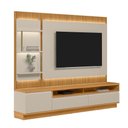 Ver imagem 3 de Conjunto Modular 238cm para Tv com Rack + Painel + 1 Módulo Lateral São Paulo Linea Brasil - Tauari/