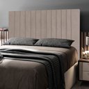 Ver imagem 2 de Cabeceira Cama Box Casal King Size Nala 195cm Suede Bege - Desk Design