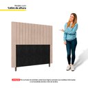 Ver imagem 3 de Cabeceira Cama Box Casal King Size Nala 195cm Suede Bege - Desk Design