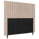 Ver imagem 1 de Cabeceira Cama Box Casal King Size Nala 195cm Suede Bege - Desk Design