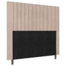 Cabeceira Cama Box Casal King Size Nala 195cm Suede Bege - Desk Design - 1