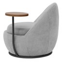 Ver mais imagens de Poltrona Kaira Mesa Lateral Esquerda Base Fixa Preto Bouclé Cinza Claro - Nexta Casa