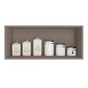Ver imagem 2 de Armário Aéreo Geladeira Unna 1 Porta Basculante 80cm Gris - Poliman Móveis