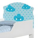 Ver imagem 5 de Cama Infantil Nuvens Meninos com Colchão MDF Branco Cambel Móveis