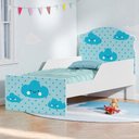 Ver imagem 1 de Cama Infantil Nuvens Meninos com Colchão MDF Branco Cambel Móveis
