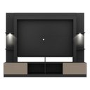 Ver imagem 3 de Estante Com Suporte Tv 65" E Leds Berlim Multimóveis V3384 Preta/Lacca Fumê Preto/Lacca Fumê
