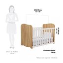 Ver imagem 3 de Berço Peroba Uli Branco/amendôa com Rodízios Mdf Infantil