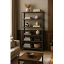 Ver imagem 4 de Estante Prateleira Aço Dupla 6 Bandeja 90cm Preto - Rede Móveis