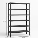 Ver imagem 3 de Estante Prateleira Aço Dupla 6 Bandeja 90cm Preto - Rede Móveis