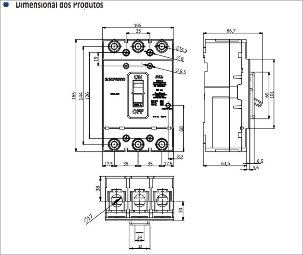 Disjuntor Nema Caixa Moldada 150a Soprano - 4