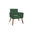Ver imagem 1 de Poltrona Decorativa Camila Suede Verde Pés Madeira Ms Decor