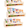 Kit 3 Prateleira Infantil de Madeira ''era Uma Vez'' para Livros, Utensílios e Decoração - 50x10 Cm - 1