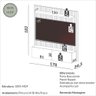 Painel Ripado MDF para TV 1,78 x 1,83m com Luzes LED Freijó Madeirado TB180L Pradel Móveis - 2