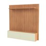 Painel Ripado MDF para TV 1,78 x 1,83m com Luzes LED Freijó Madeirado TB180L Pradel Móveis - 5