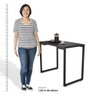 Mesa de Cozinha Multiuso Lanche Rápido Estilo Industrial 90x50cm BP Prattica F02 Preto - Mpozenato - 5
