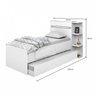 Cama Solteiro com Baú 2 Gavetas e Cama Auxiliar Jade Yescasa - 5