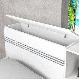 Cama Solteiro com Baú 2 Gavetas e Cama Auxiliar Jade Yescasa - 6