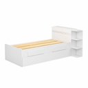 Ver imagem 3 de Bicama Solteiro com Baú, 2 Gavetas e Cama Auxiliar Jade Yescasa Branco