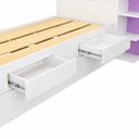 Ver imagem 5 de Bicama Solteiro com Baú, 2 Gavetas e Cama Auxiliar Jade Yescasa Branco