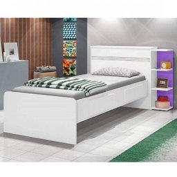Cama Solteiro com Baú 2 Gavetas e Cama Auxiliar Jade Yescasa - 10