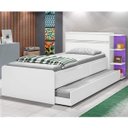 Ver imagem 2 de Cama Solteiro com Baú 2 Gavetas e Cama Auxiliar Jade Yescasa