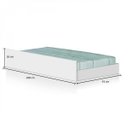 Ver mais imagens de Cama Solteiro com Baú 2 Gavetas e Cama Auxiliar Jade Yescasa