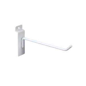 50 Ganchos de 10cm Branco para Painel Canaletado