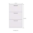 Ver imagem 3 de Sapateira Basculante 3 Portas RP1300 Branco/Gelo