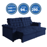 Sofá New Austrália 290 cm Retratil e Reclinavel Suede Azul – Sofá na Web - 3