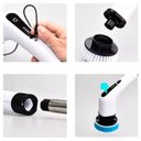 Ver imagem 5 de Escova de Limpeza Elétrica 9 em 1 com Acessórios Recarregável Tomate