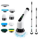 Ver imagem 3 de Escova de Limpeza Elétrica 9 em 1 com Acessórios Recarregável Tomate