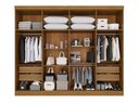 Ver imagem 6 de Guarda-Roupa Casal Modulado de Canto 15 Portas 6 Gavetas Multimóveis Cinamomo/Off White