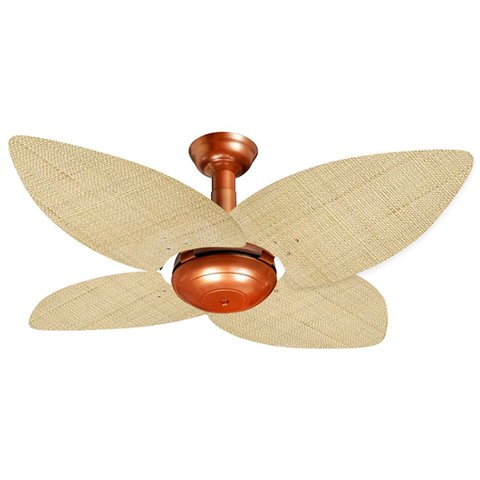 Ventilador de Teto Office Jet Aspen Venti-delta Cobre Rattan Natural 220v