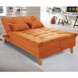 Sofá Cama Veludo Liso Berlim Plus LINHA - 2