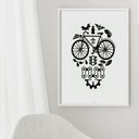 Ver imagem 2 de Quadro Caveira Bicicleta - 60x48cm:madeira Branca