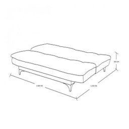 Sofá Cama 3 Lugares Veludo Liso Versátil  - 9