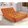 Sofá Cama 3 Lugares Veludo Liso Versátil  - 2