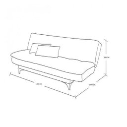 Sofá Cama 3 Lugares Veludo Liso Versátil  - 8