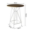 Ver imagem 2 de Jogo Mesa Bistrô Eames Tampo Amêndoa 60cm 3 Banquetas Branca Base Ferro Branco - Cor: Amendoa