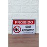 Placa de Sinalização Proibido Som Automotivo 20 X 30 Cm - 3