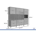 Ver imagem 3 de Cozinha Completa 7 Peças Eloise CZ599 Cinamomo/Platina MGM