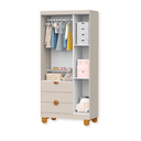 Ver imagem 6 de Quarto de Bebe Berço Americano + Guarda Roupa Infantil 3P 3g Apolo com Colchão Areia Fosco