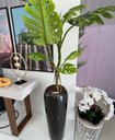 Ver imagem 3 de Vaso Grande Vitrificado 100cm Fibra de Vidro Preto Brilho
