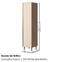 Ver imagem 3 de Paneleiro 1 Porta MDF 50x221 cm Kali 122291 Carvalho Toq Off White Nicioli